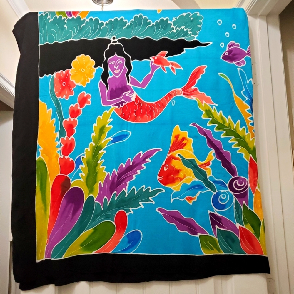 Mermaid Under Water Themed Colorful Sheet